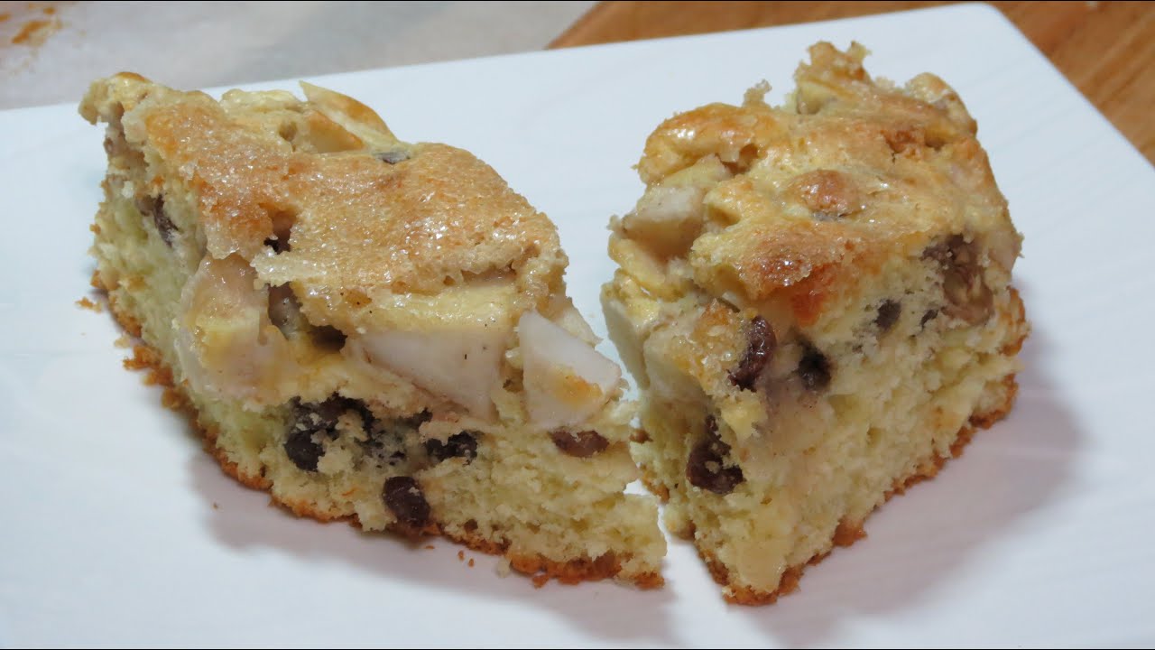 Gâteau simple et délicieux ! Pommes, noix et raisins secs / Apple, Raisin & Walnut Cake