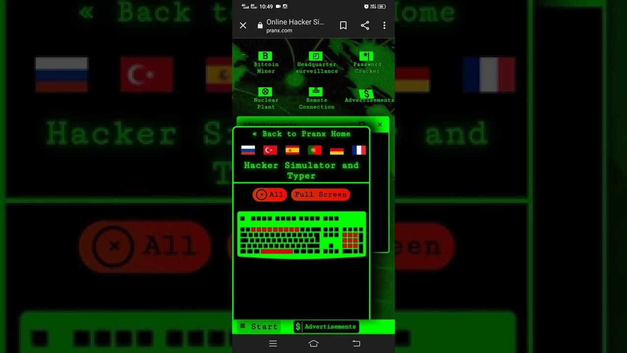 Hacker prank simulator / Google trick