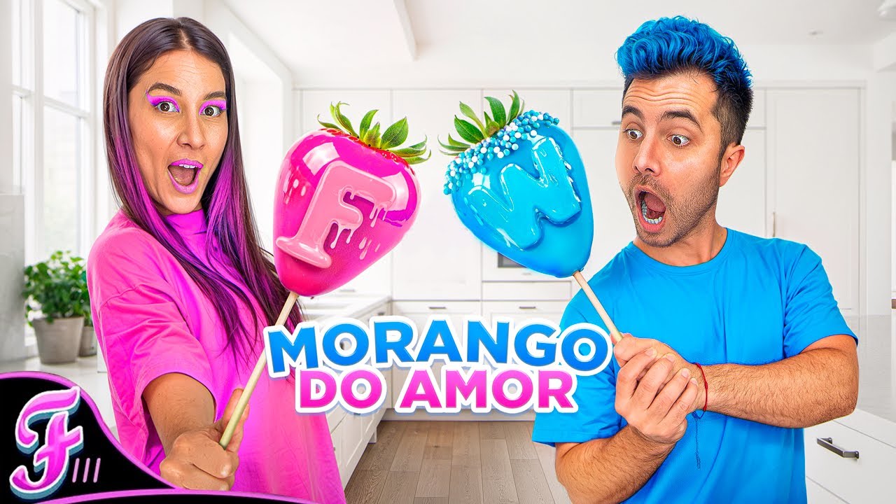 MORANGO DO AMOR ROSA VS AZUL ! - Fran Japa