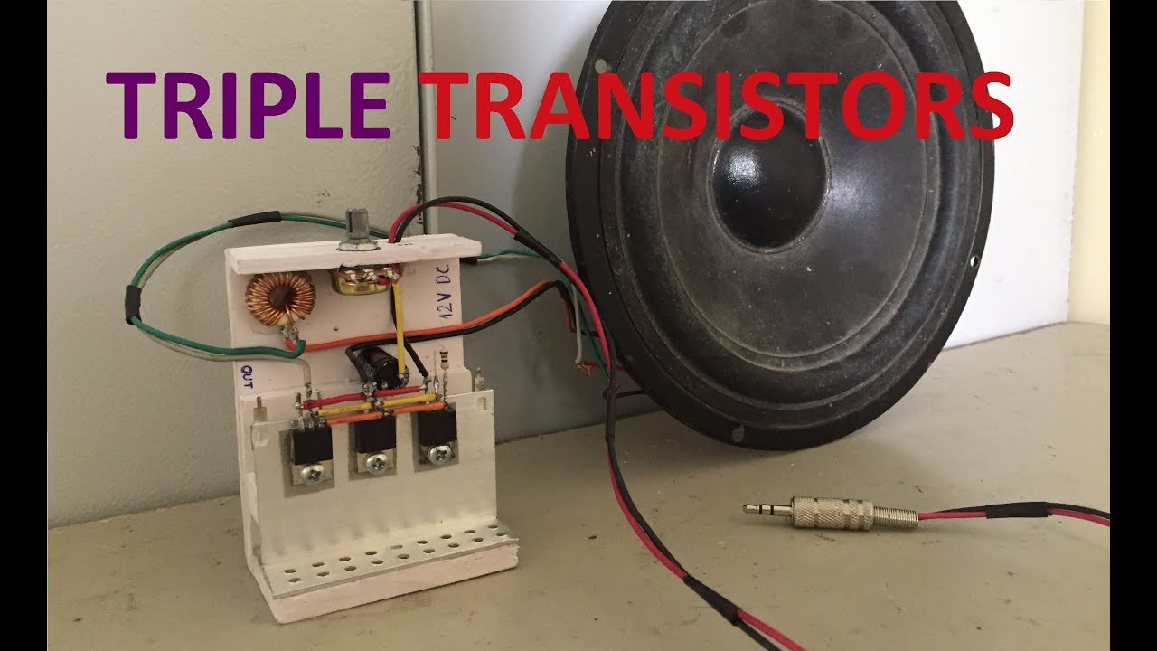 Powerful Bass Amplifier Using Triple 13007 Transistors From PC Power Supply