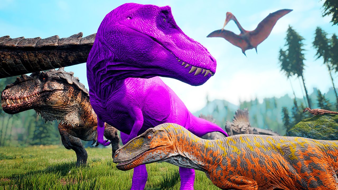 Barney! Braquiossauro vs Hypo Rex vs Quetzalcoatlus! ILHA DOS HYPERENDOCRINS | The Isle | (PT/BR)