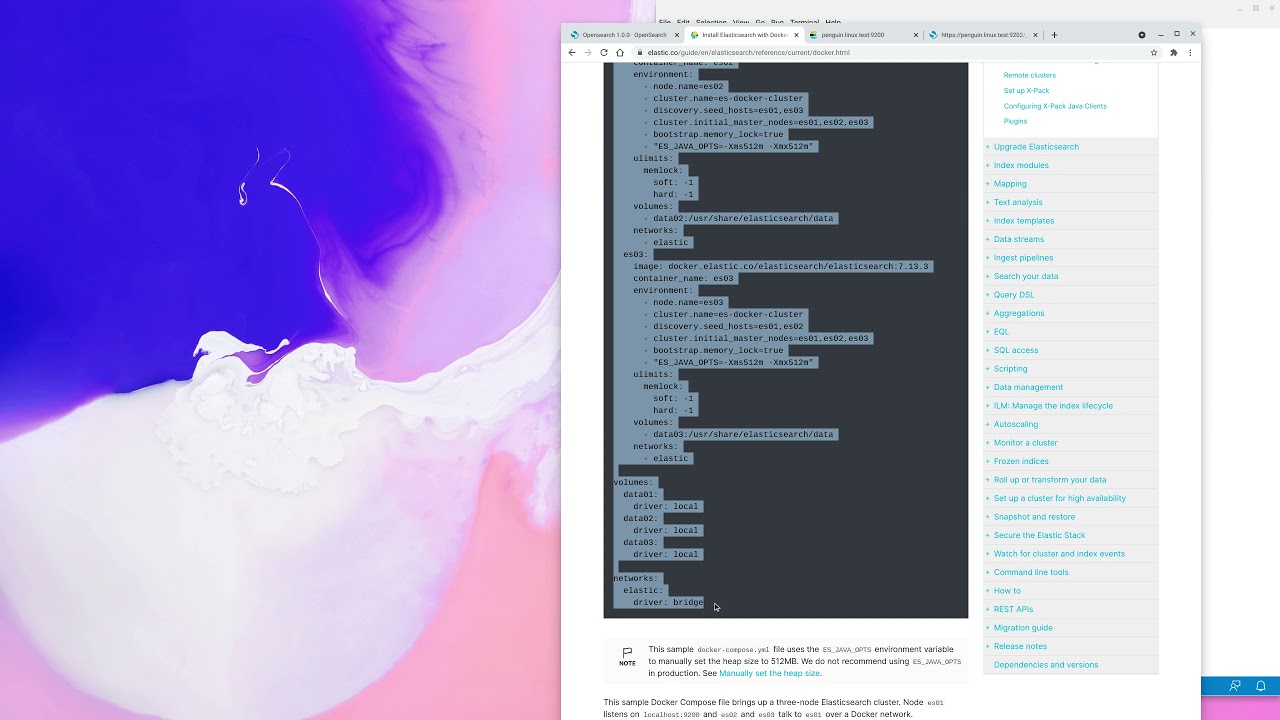 Opensearch v1 - Initial Look @ Opensearch & Dashboards and comparison to Elasticsearch & Kibana 7.13