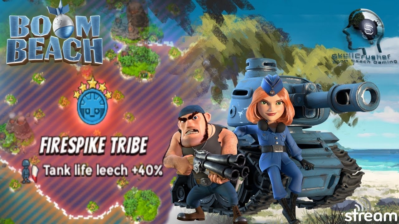 Tank life leech +40% map clear|Boom Beach|OP tribes