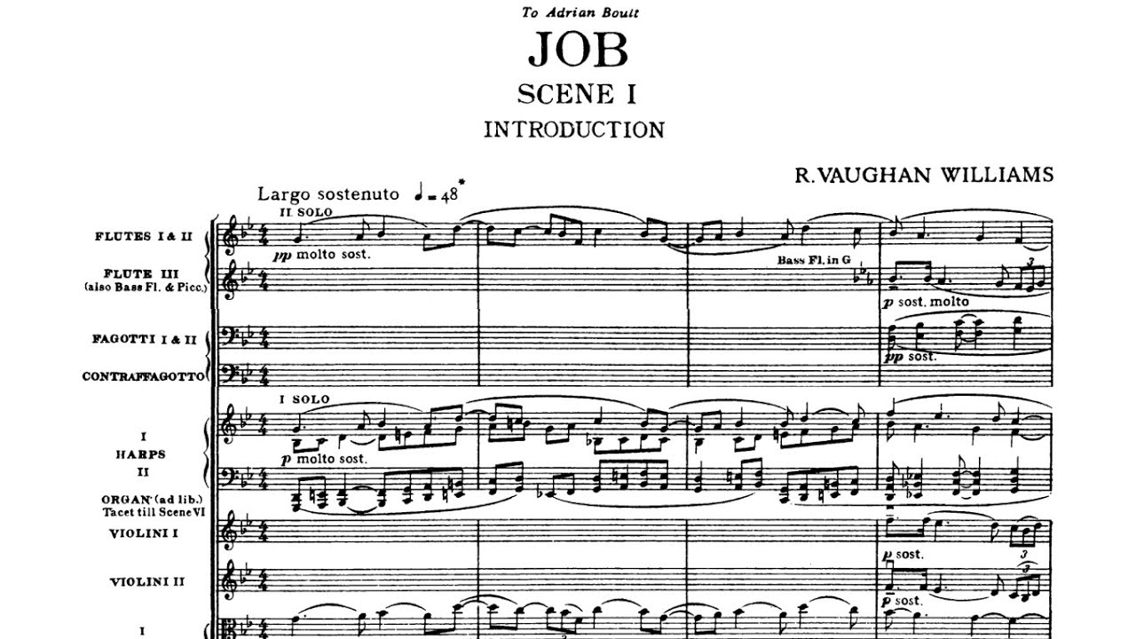 [Score] Vaughan Williams - Job (A Masque for Dancing) for orchestra (1930)