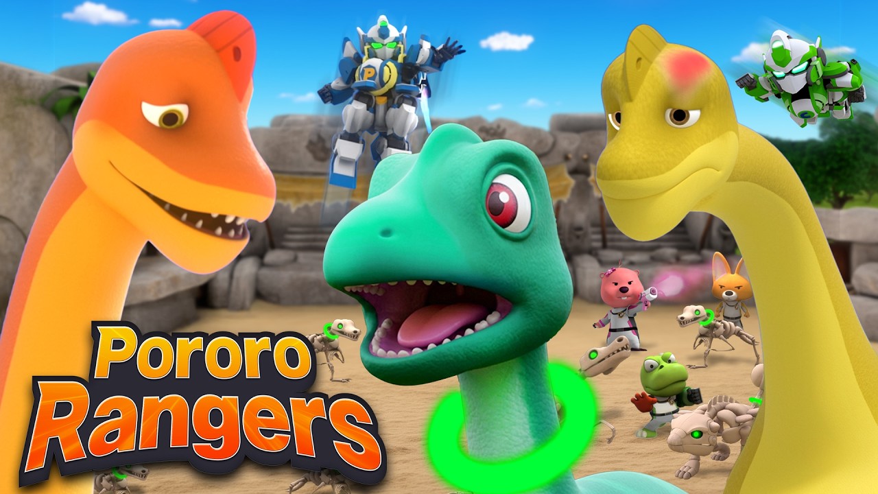 T-Rex Song for Kids | Tyrannosaurus Rex, Skull! | Dinosaurs for kids🦖🦕 | Let's go Pororo Rangers!⚡