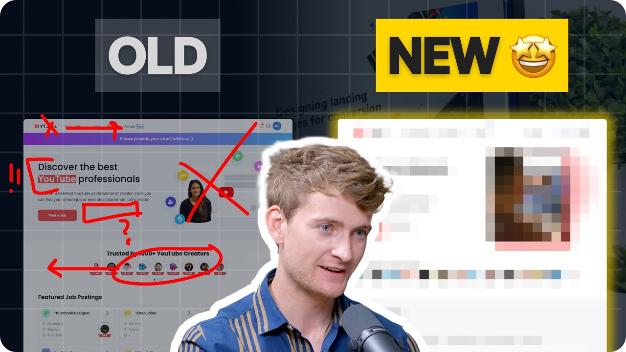 I COMPLETELY redesigned Paddy Galloway's awesome YouTube job board... (Before & After)