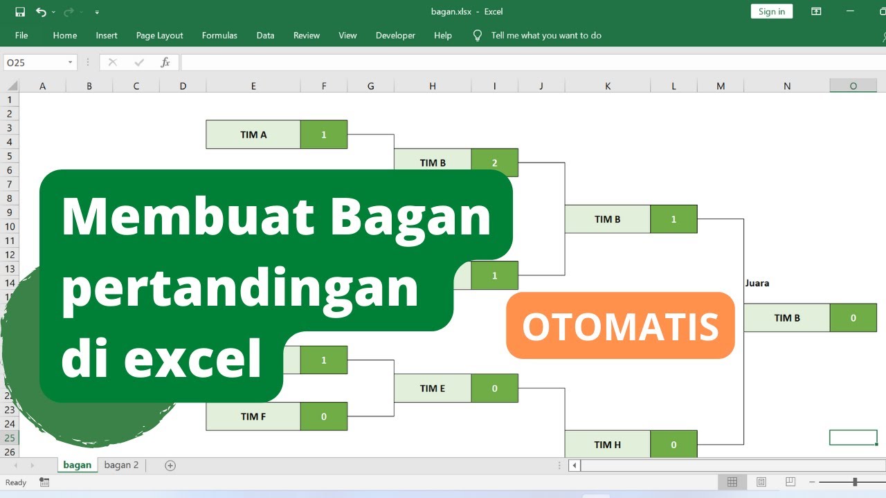 Cara Membuat Bagan Pertandingan di Excel Otomatis