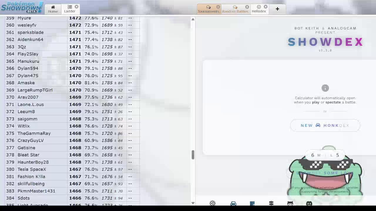 Pokemon Showdown to the top (gen 5 Random battles)