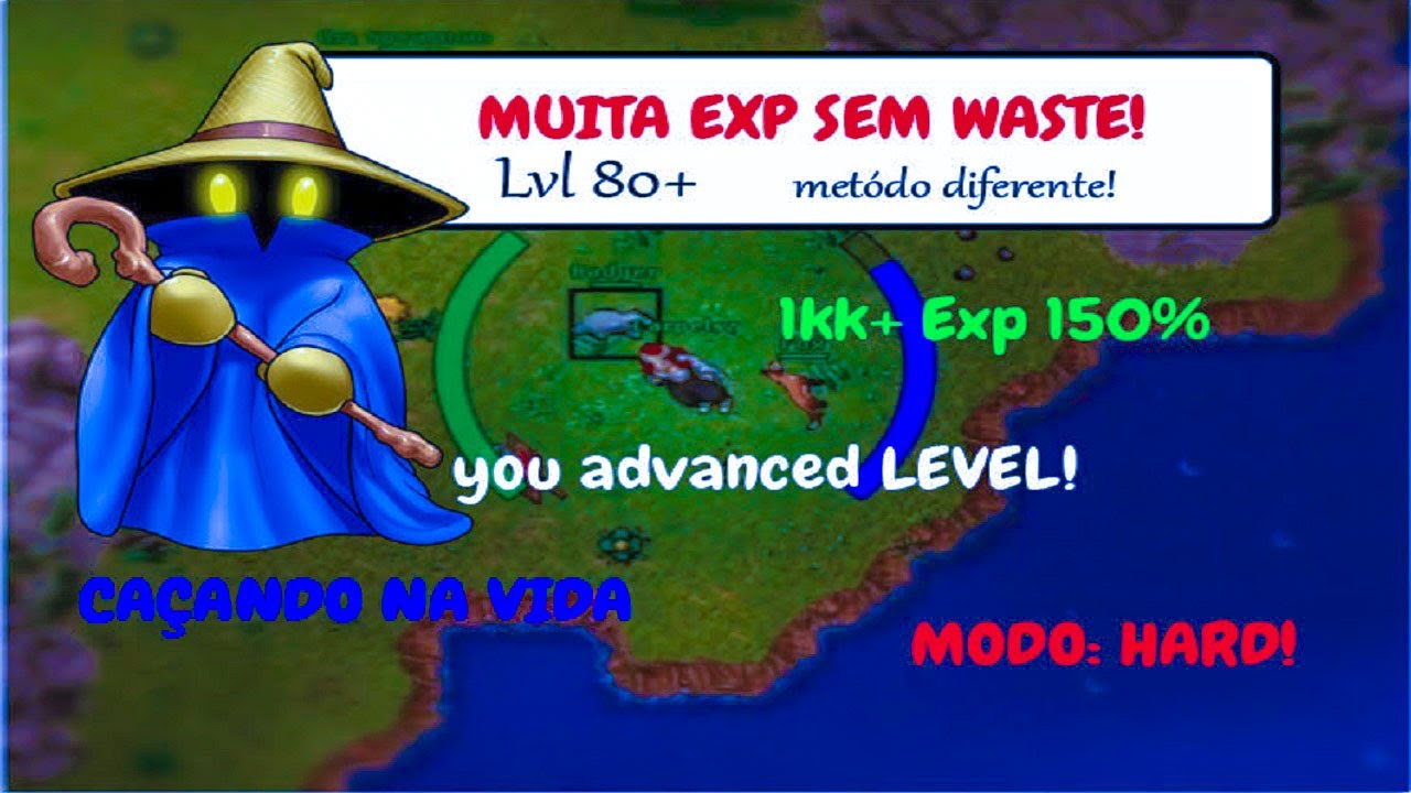 Tibia Hunt ED e MS lvl 80+  ( 1kk-2kk Exp/hr 150% - Sem waste )
