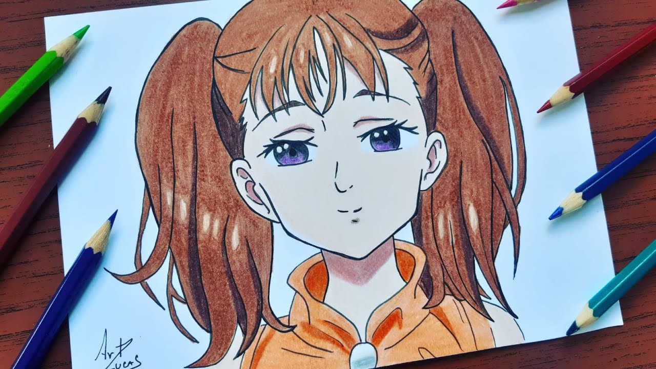 Como Desenhar a DIANE - Nanatsu No Taizai - Passo a Passo