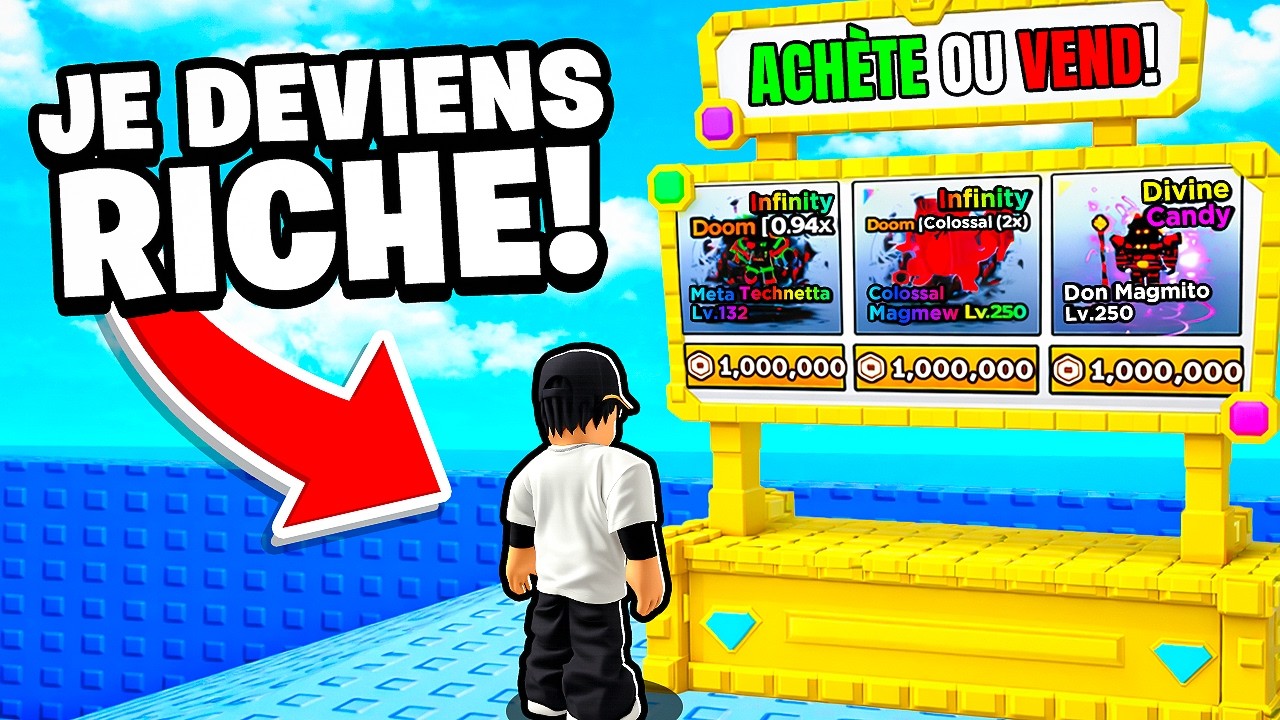 J’ai ARNAQUE pour devenir le JOUEUR le plus RICHE dans Escape Tsunami for brainrots…