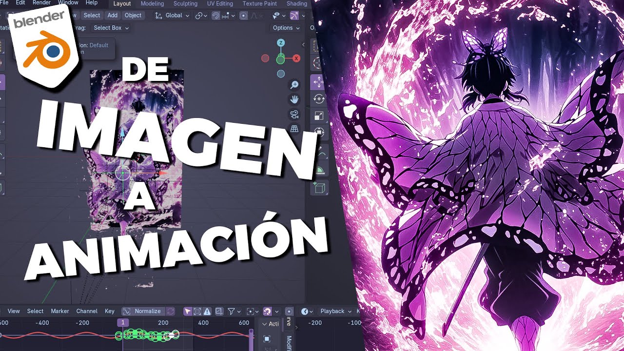 🎨 Anima una Imagen o Ilustracion Con Blender 🚀 #blender