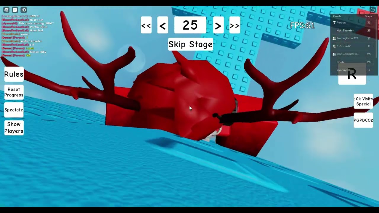 Person's Glitch Per Difficulty Chart Obby | All Stages [1-34]