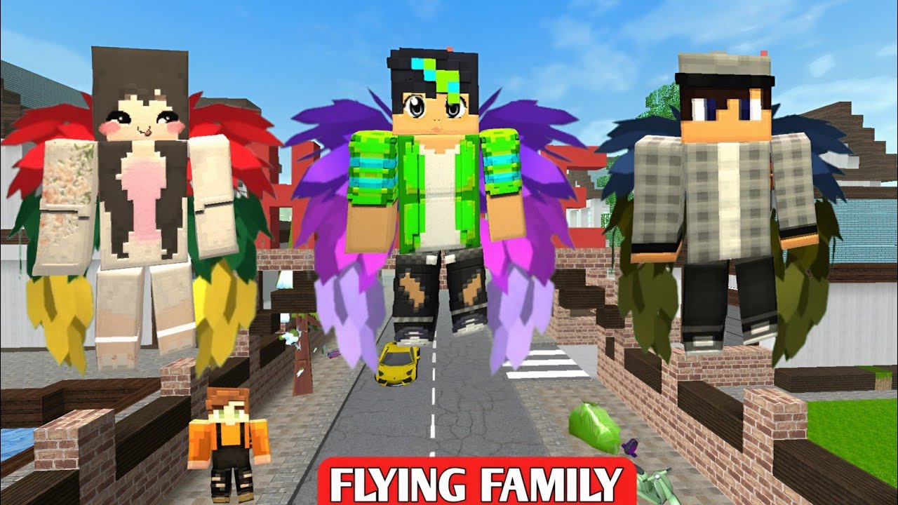 School party craft Jack was born without wings|my family has acquired power to fly in party craft 