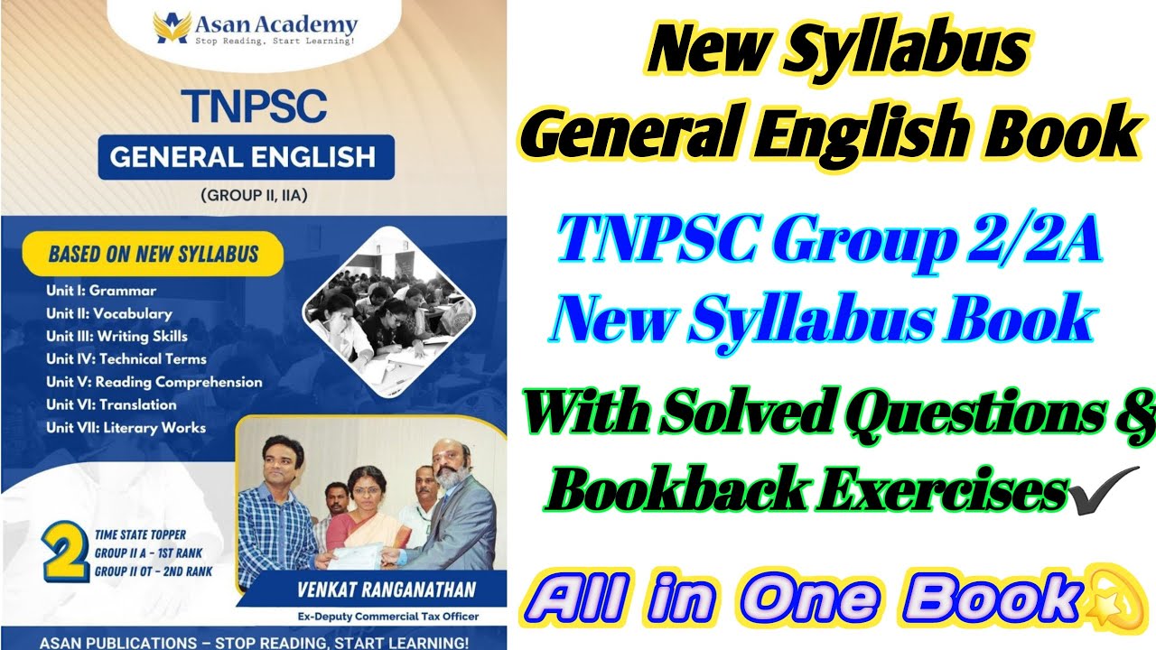 Best Book for General English New Syllabus Asan Publication General English New Syllabus Book TNPSC💫
