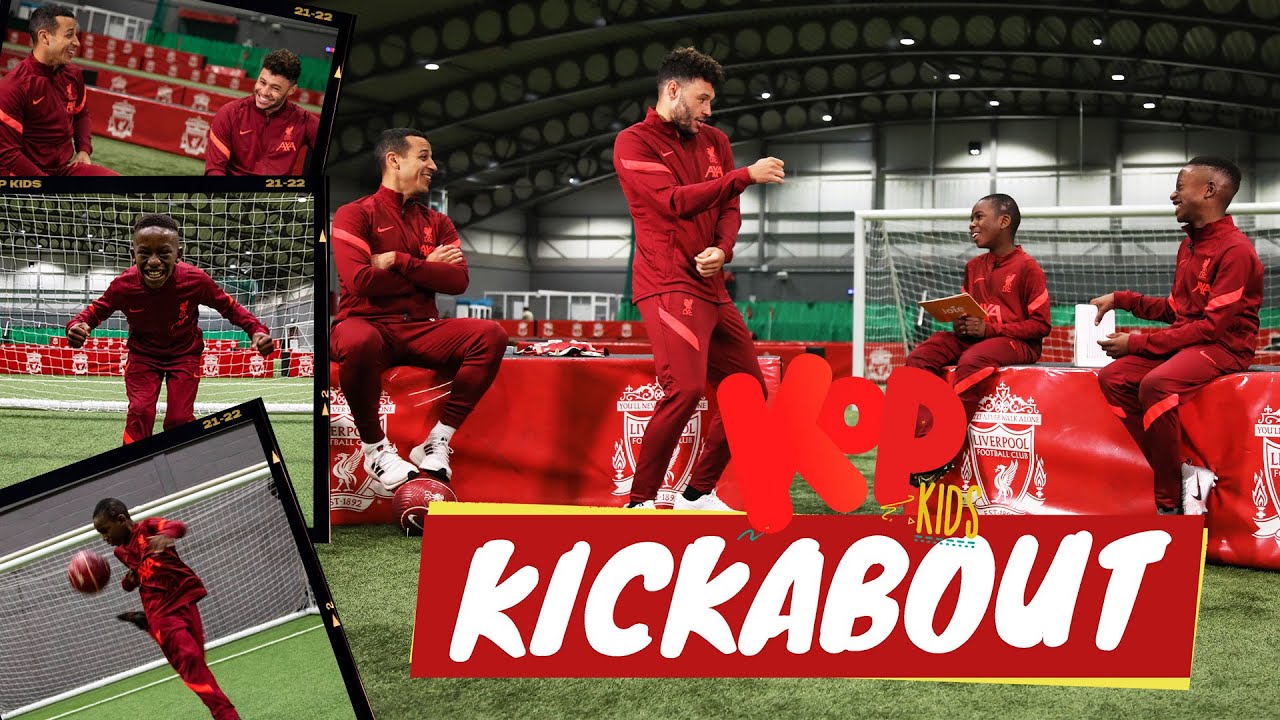 Ox and Thiago Kickabout with Kop Kids | Hide and Seek, Little Mix & Top Bins