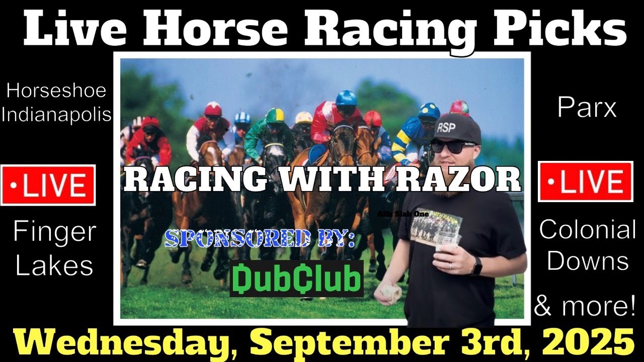 LIVE Horse Racing | Parx | Colonial Downs | Horseshoe Indianapolis | Finger Lakes & more 09/03/25!