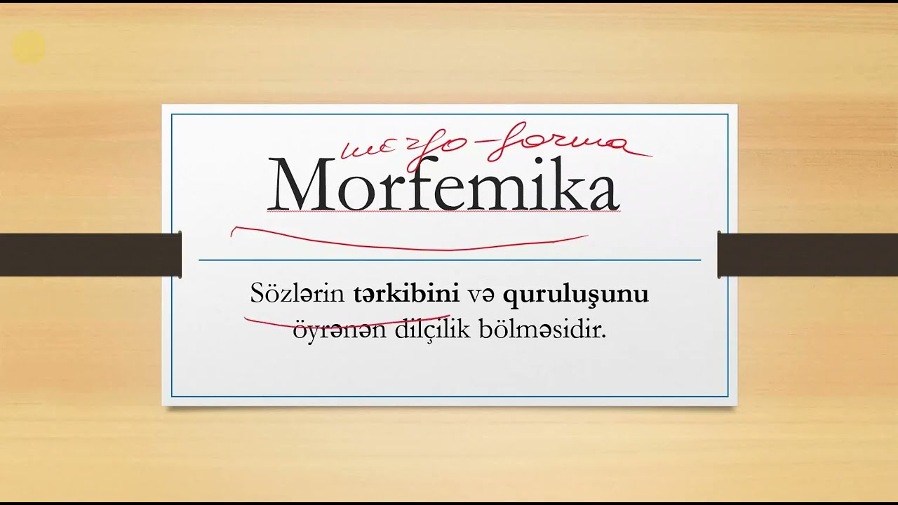 Morfemika.Sözün tərkibi.Kök və şəkilçi.Şəkilçilərin növləri.Bitişdirici samitlər.Başlanğıc forma