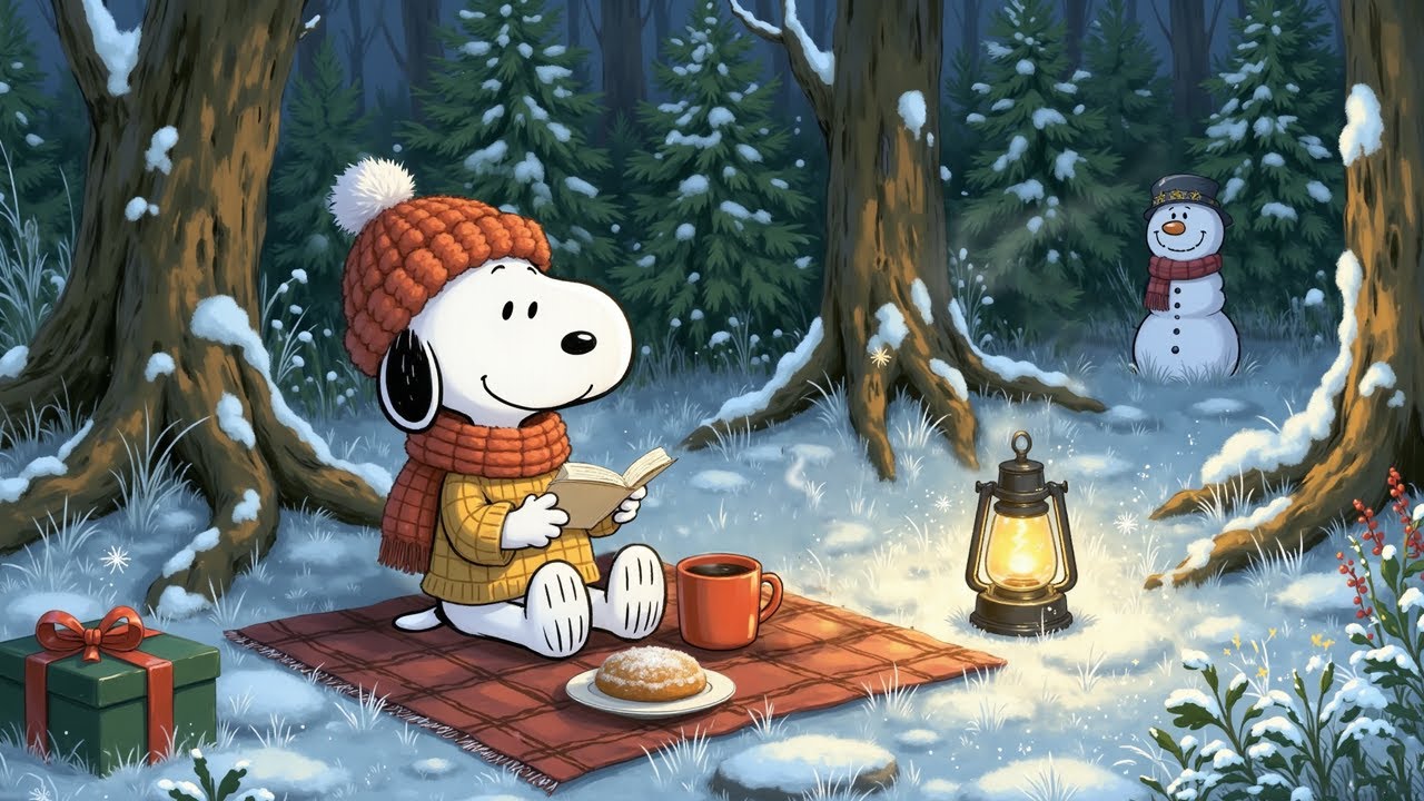 Snoopy's Winter Reading ❄️ Calm Lofi Beats for Focus 📖 Cozy Lofi Music for Quiet Moments Study Chill