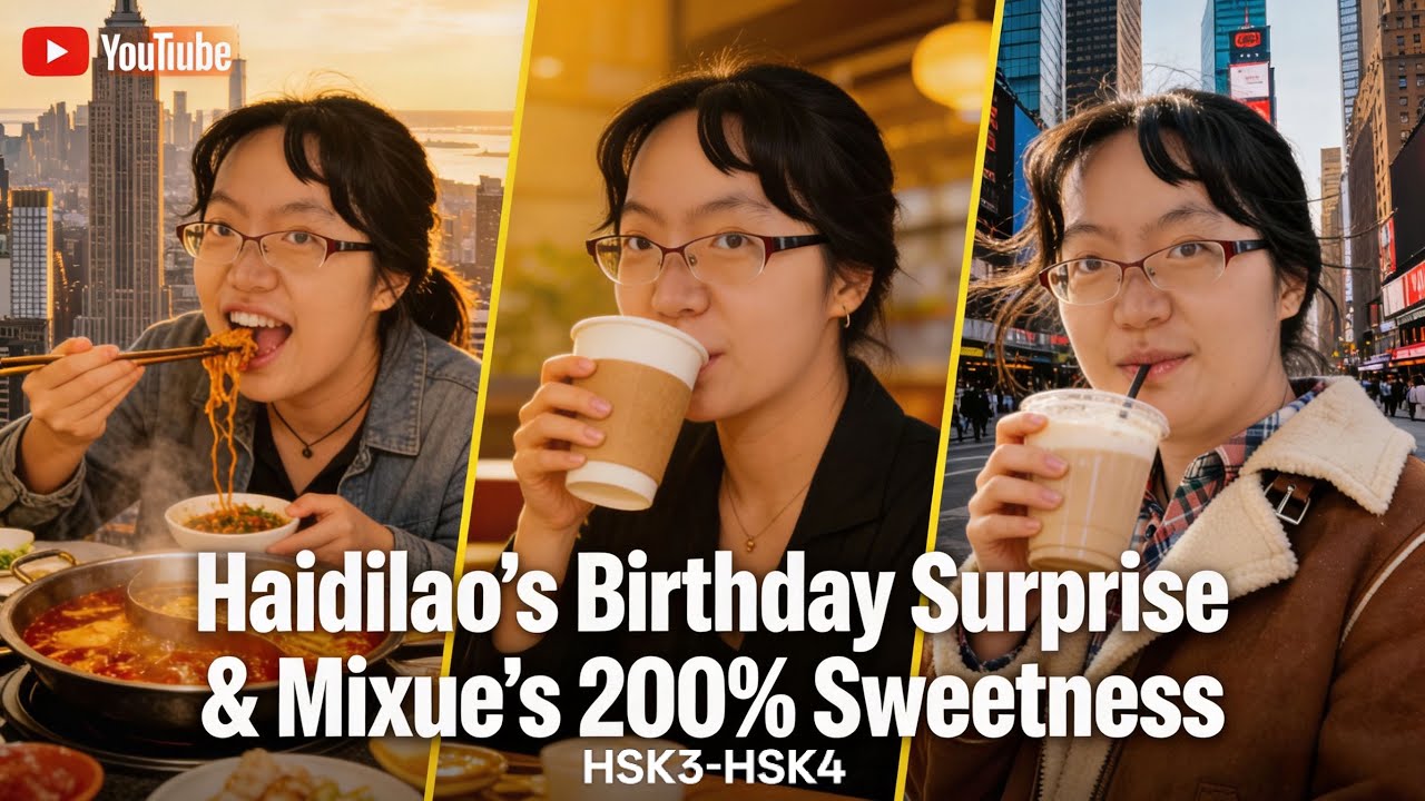 【HSK3-HSK4】Haidilao’s Birthday Surprise & Mixue’s 200% Sweetness 中国品牌出海记：海底捞、瑞幸、蜜雪冰城