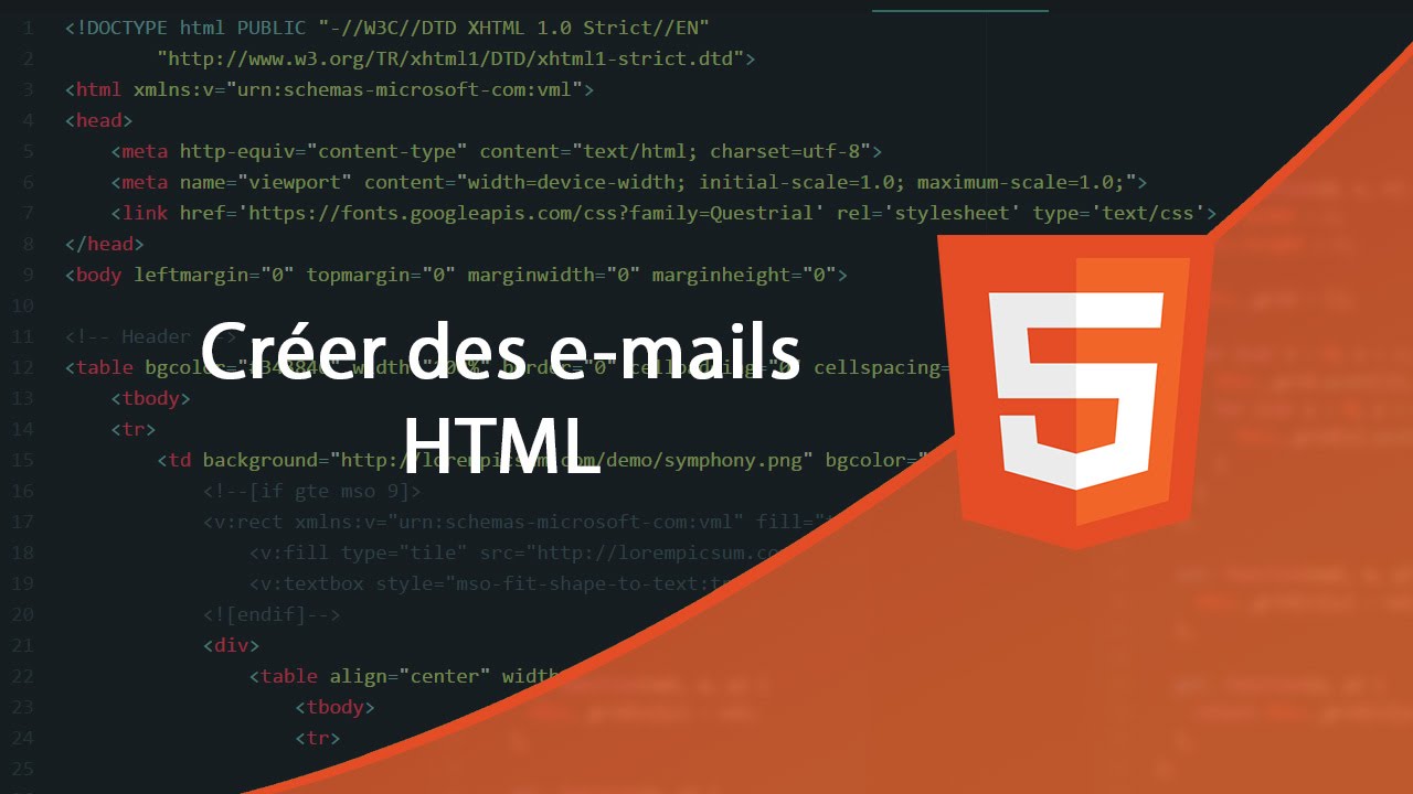 Tutoriel HTML : Créer un email HTML