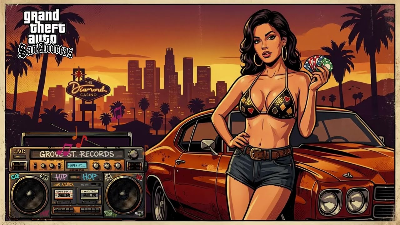 GTA SAN ANDREAS | West Coast Hip Hop Instrumentals - Late Night Calm for Study Sessions