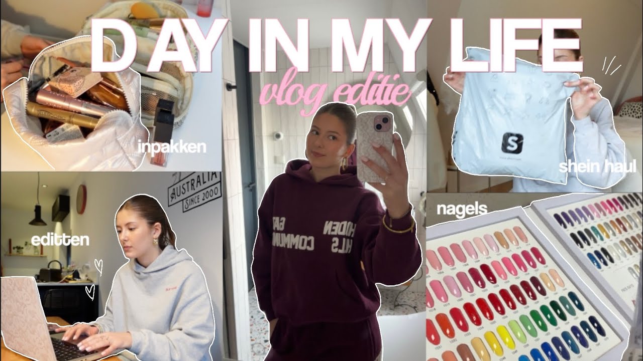 DAY IN MY LIFE als een student & content creator 💞📋  | nagels, shein haul & productiviteit! 💅🏻