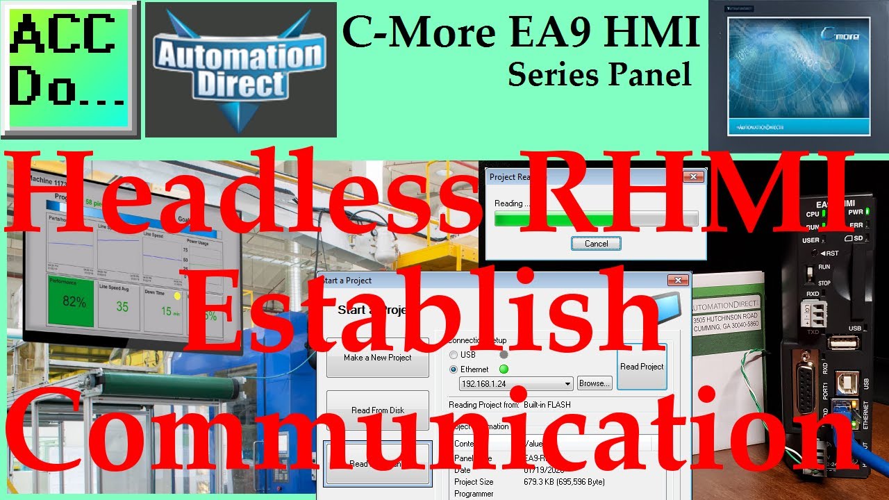 C-More EA9 HMI Series Headless RHMI Panel Establish Communication