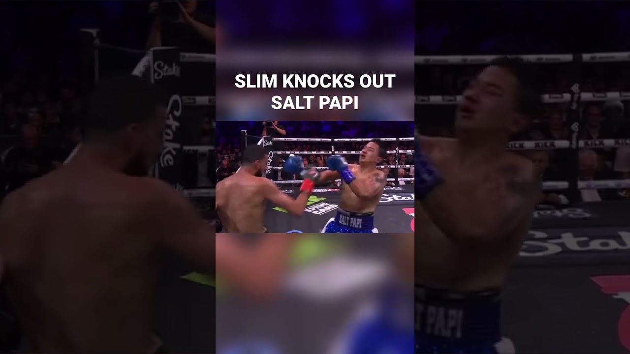 Slim knocks out Salt Papi #misfitsboxing #boxing #saltpapi