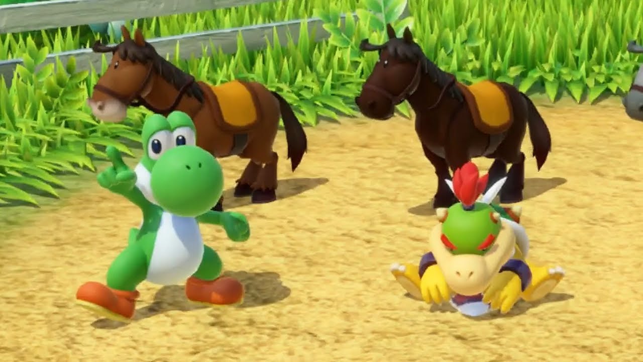 Super Mario Party Minigames #10 Yoshi vs Bowser Jnr vs Koopa troopa vs Monty mole