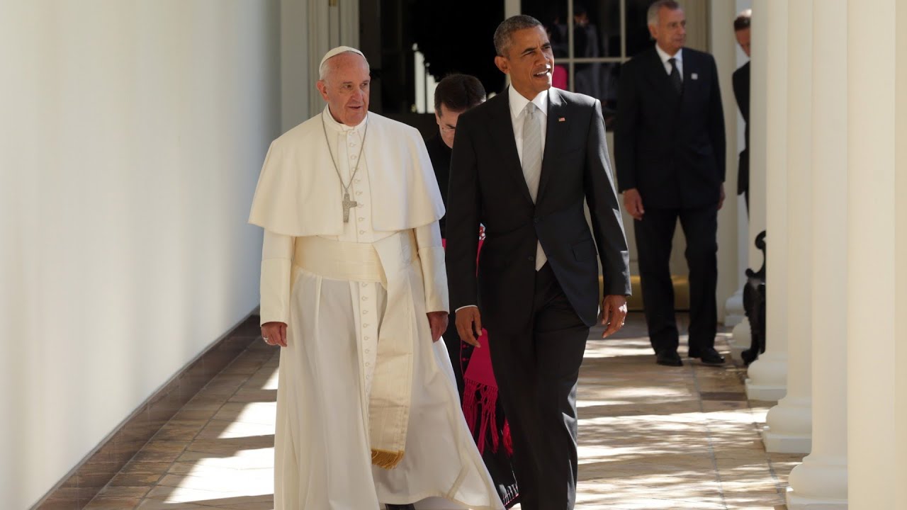 Con una gran bienvenida, el papa Francisco arribó a la Casa Blanca