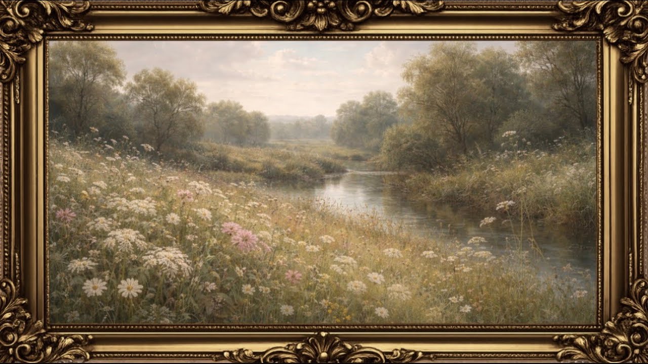 Frame TV Art: Landscape Painting for TV Background•Vintage Landscape Frame Art
