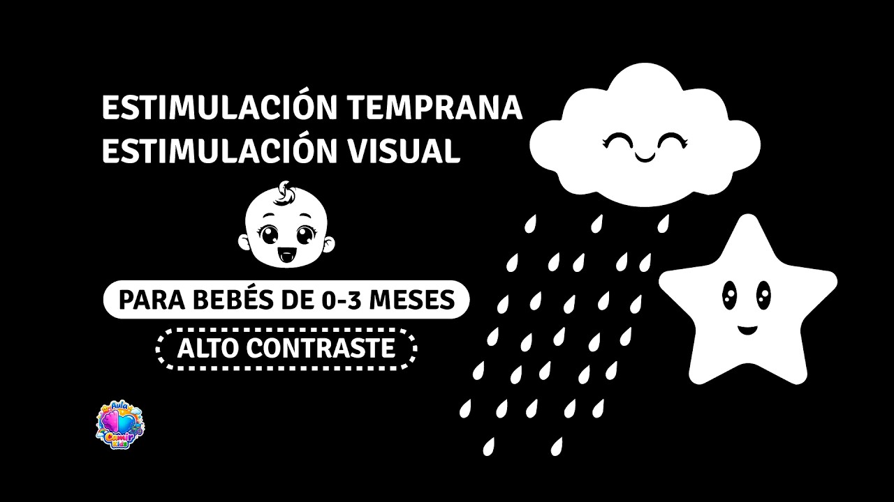 Estimulación visual para bebés de 0 a 3 meses 👀| ALTO CONTRASTE | BLANCO Y NEGRO 🏁| Aula Camir Kids