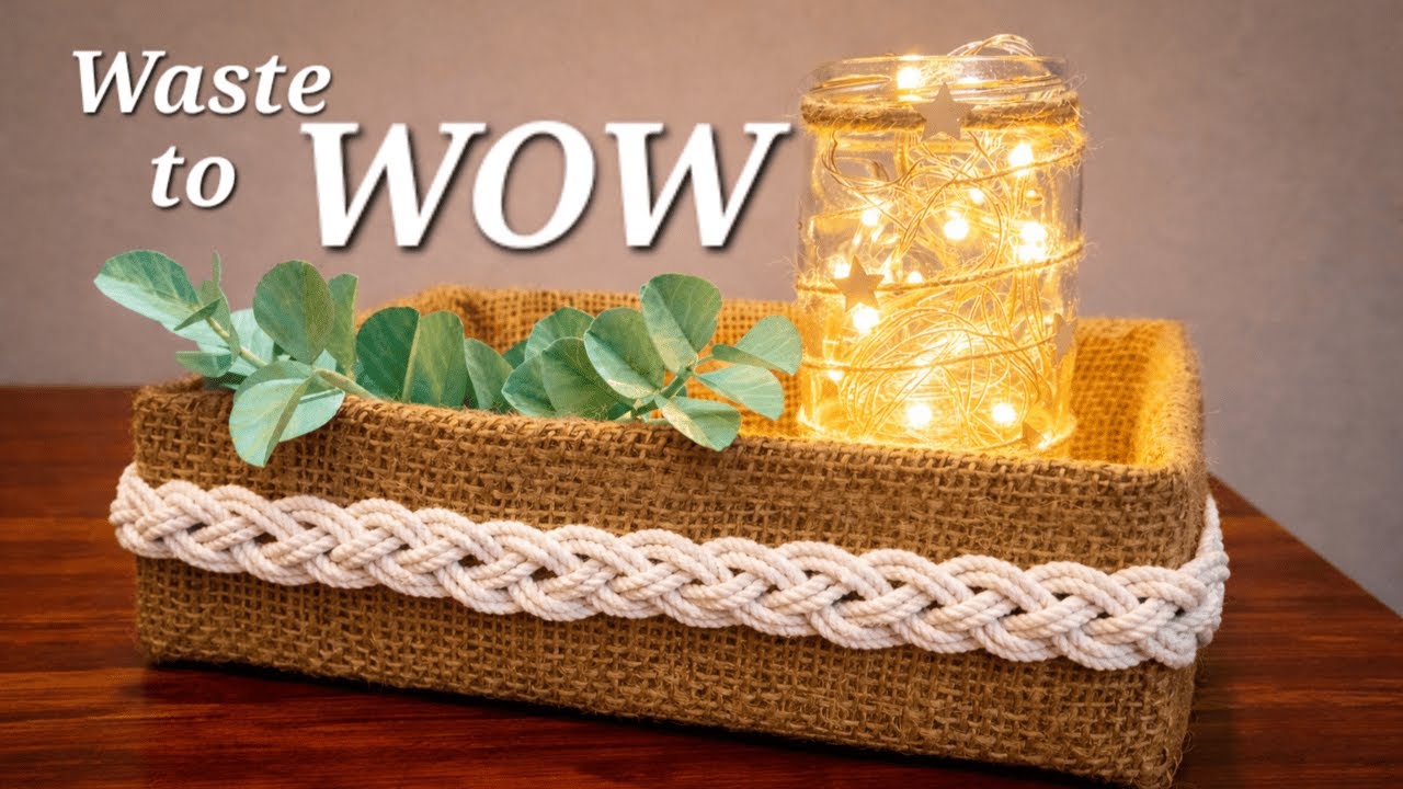 I Turned Cardboard & a Glass Jar into High-End Boho Decor | Easy Recycling DIY