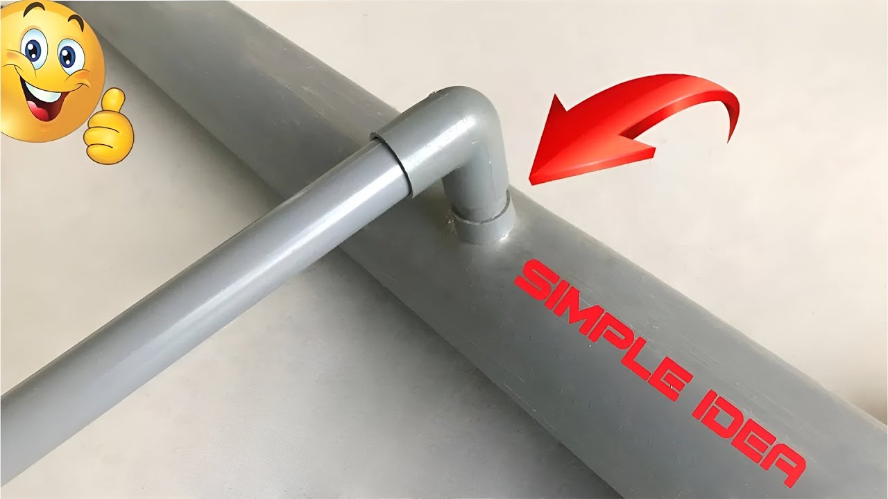 This Is How You Can Easily Create A Branch Of PVC Pipe From The Main Road
