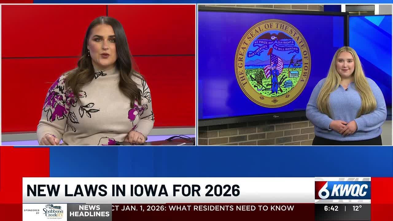 New Iowa laws taking effect in 2026