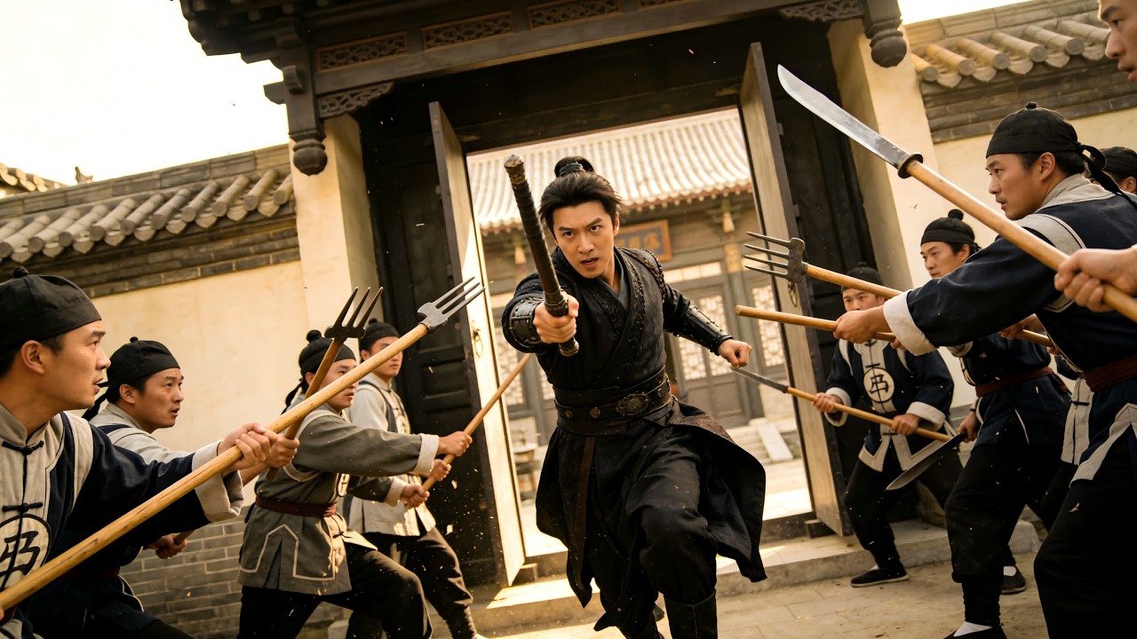 少年功夫高強，100家丁齊上都攔不住他！ #功夫 #kungfu
