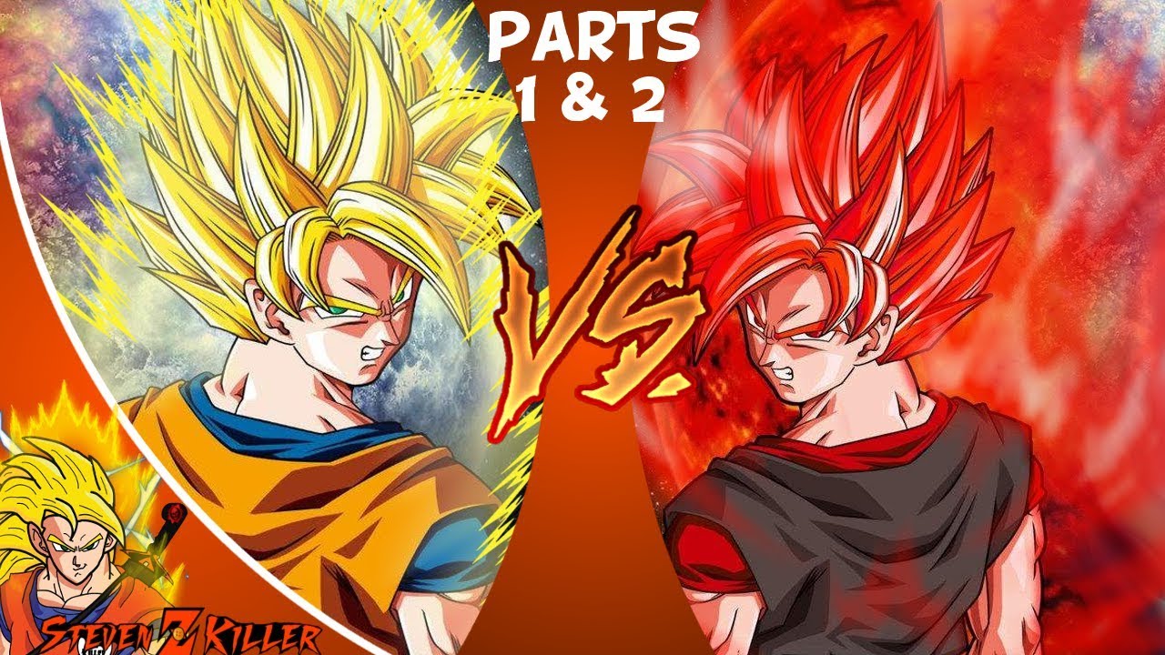 Goku vs. Evil Goku Parts 1 & 2 (By theredheadhenry) REACTION!!!