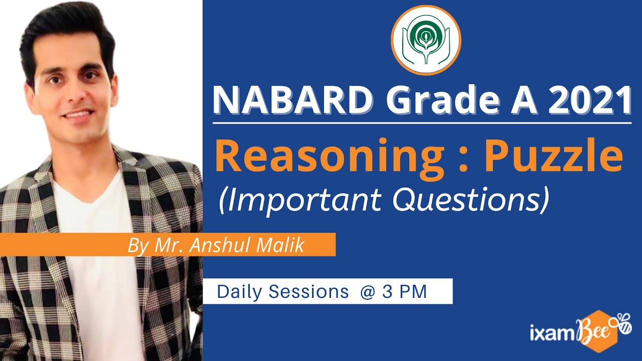 NABARD Grade A 2021 | Reasoning Ability | Puzzle- (Imp Questions)
