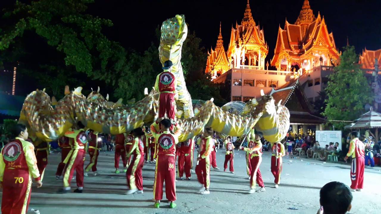 มังกรทอง ลูกชัยมงคล แห่เทียนฯ วัดบุคคโล เจริญนคร ธนบุรี กทม.17/07/59