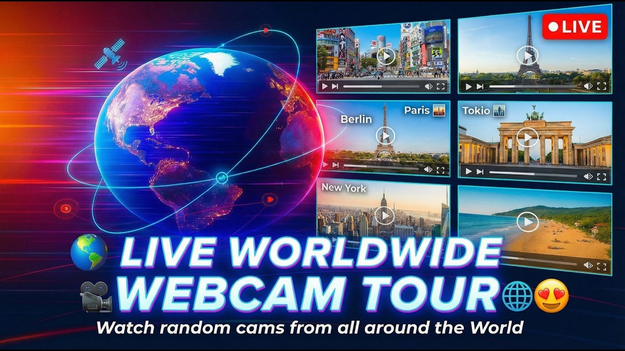 🌍🅻🅸🆅🅴🌍Worldwide Webcam Tour📸Watch 500 Random Cams From All Around the World🗺️London Paris Sydnei🌠