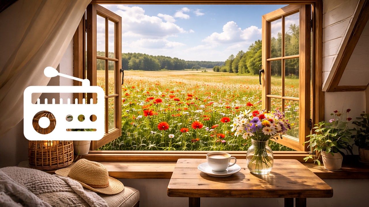 Summer Flower Field 🌼 1 Hour | Energizing Instrumental Music for a Productive Day