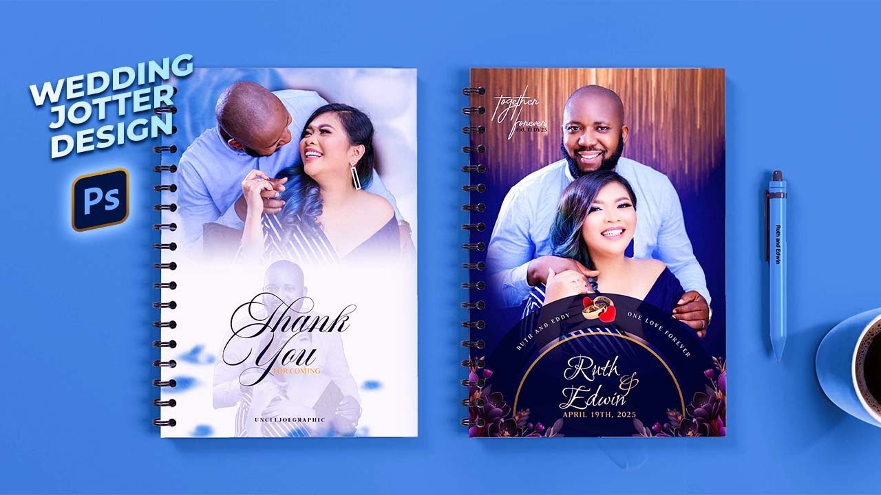 Wedding Jotter Design in Photoshop | How To Design A Weddign Jotter in Photoshop For Beginners