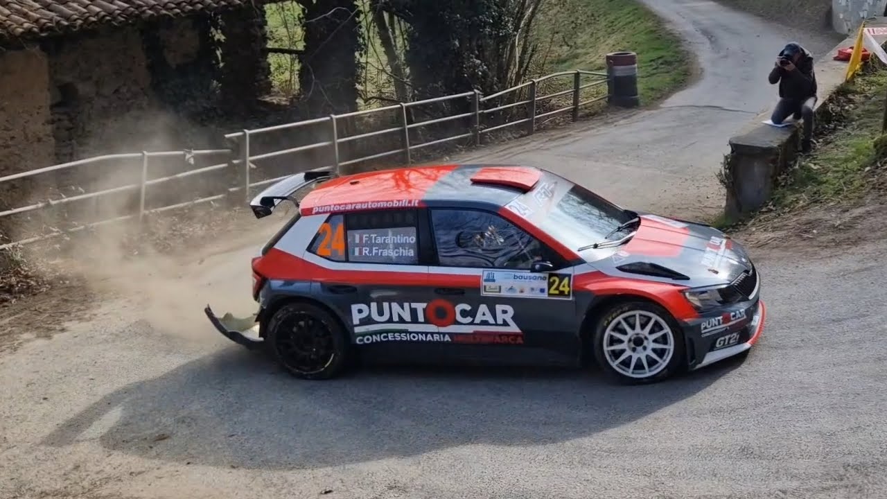 19 ° Rally Ronde del Canavese , 23 2 25 , PS 2 PRATIGLIONE (tutte le auto) CRASH PARAURTI SKODA n 24