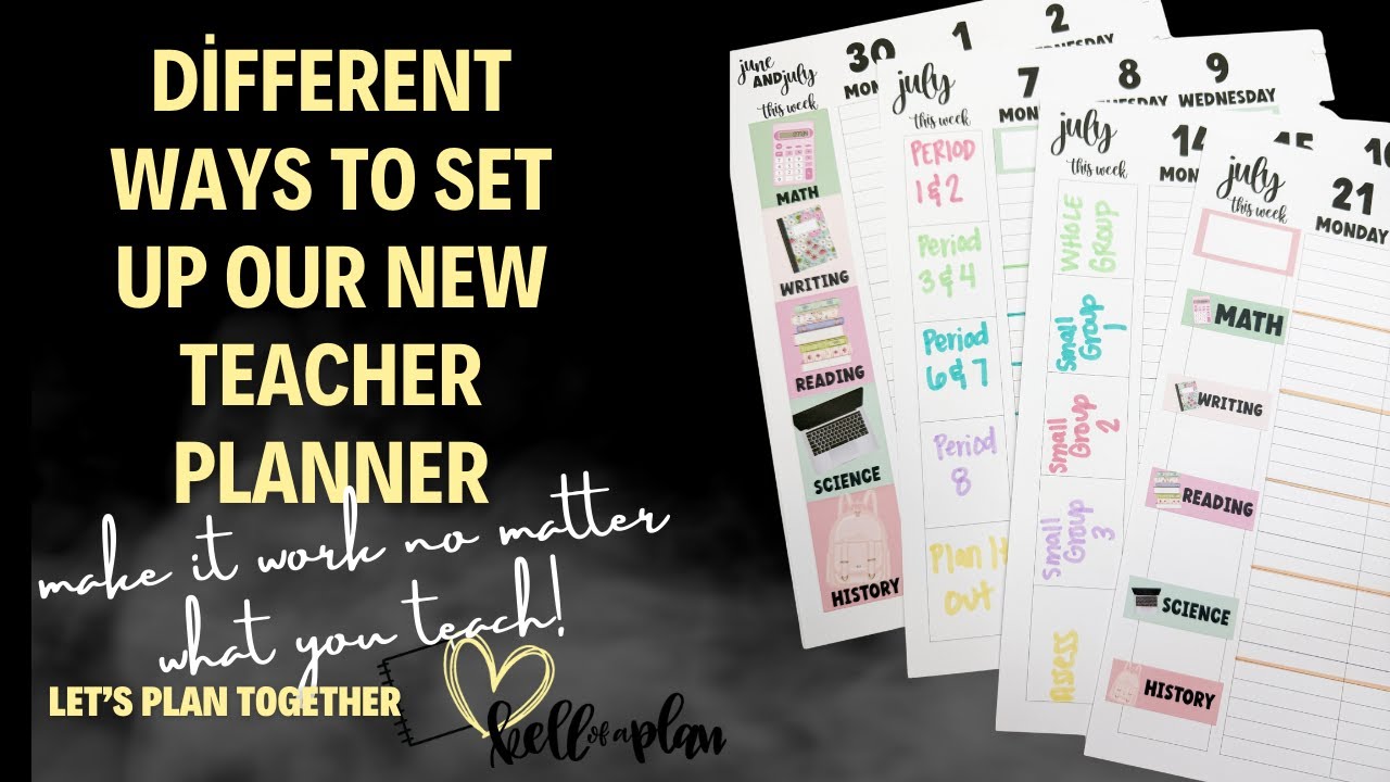 Plan with Me- Different Ways to Set Up Our NEW Teacher Planner