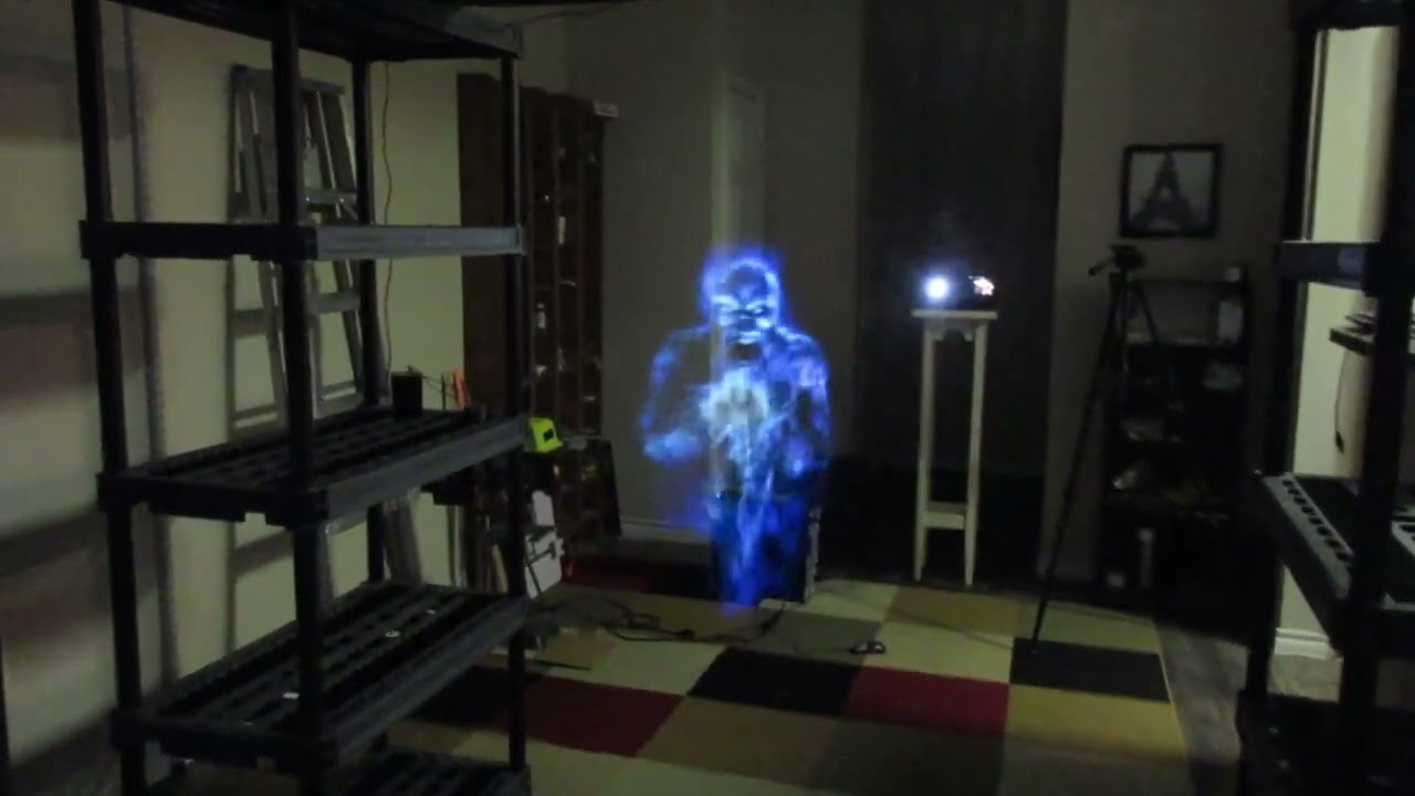 Halloween Ghost Hologram Fog Projection Using Water Vapor