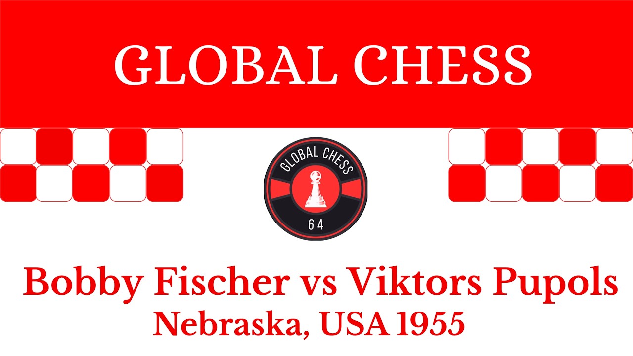 Bobby Fischer vs Viktors Pupols. Nebraska, USA 1955