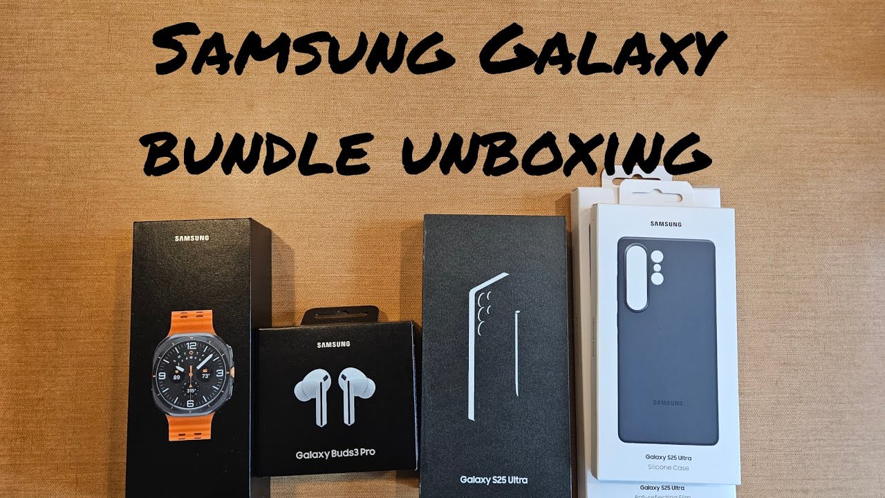 Распаковка комплекта Samsung Galaxy. Samsung Galaxy S25 Ultra, Galaxy Buds Pro 3, Galaxy Watch Ul...