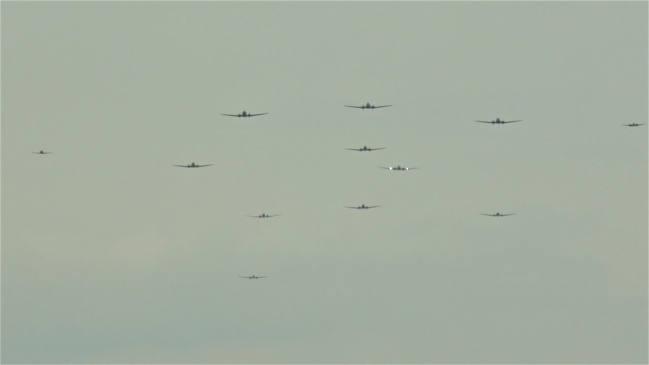 Daks Over Normandy - Dozens of Dakotas fly over the Medway