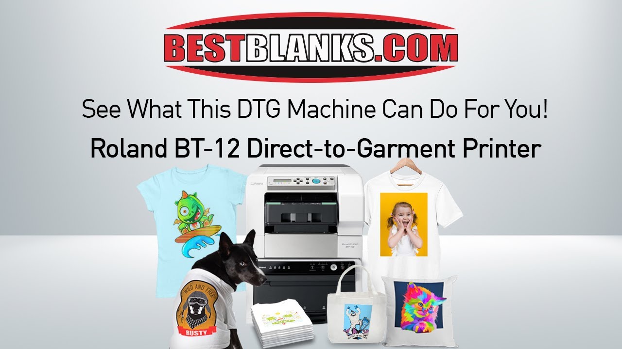 See What The Roland BT-12 DTG Machine Can Do For You! No Heat Press Needed!
